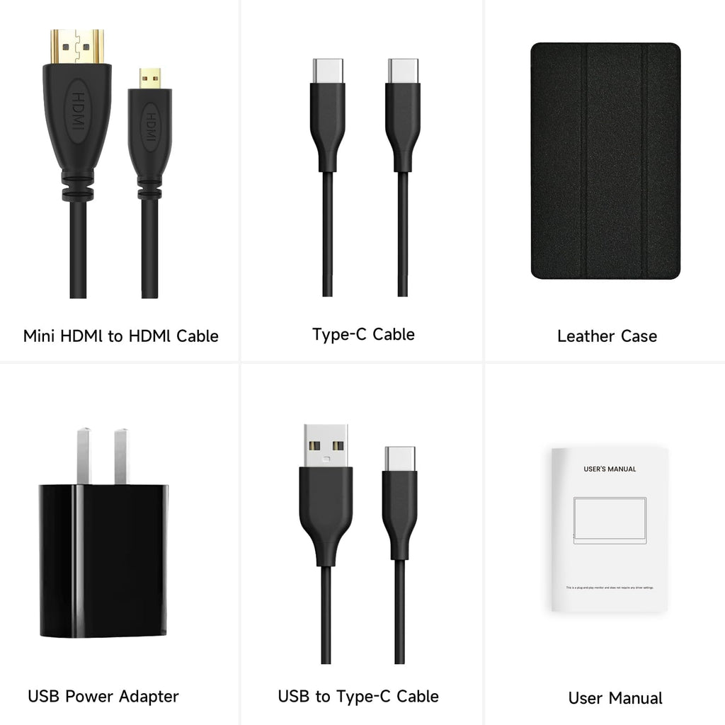 AYY 15.6 Inch Portable Monitor 1080P FHD USB-C HDMI External Display for Laptop Phone MAC PS5 Switch Xbox, Ultra-Slim 100% sRGB Portable Second Screen with Dual Speakers & Smart Cover, IPS, Black