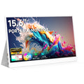 AYY Portable Monitor 15.6inch 1080P FHD - USB-C/HDMI Computer Display, HDR IPS Gaming Monitor Compatible with Laptop PC MAC Phone PS4 Xbox Switch, w/Smart Cover, Dual Speakers - White